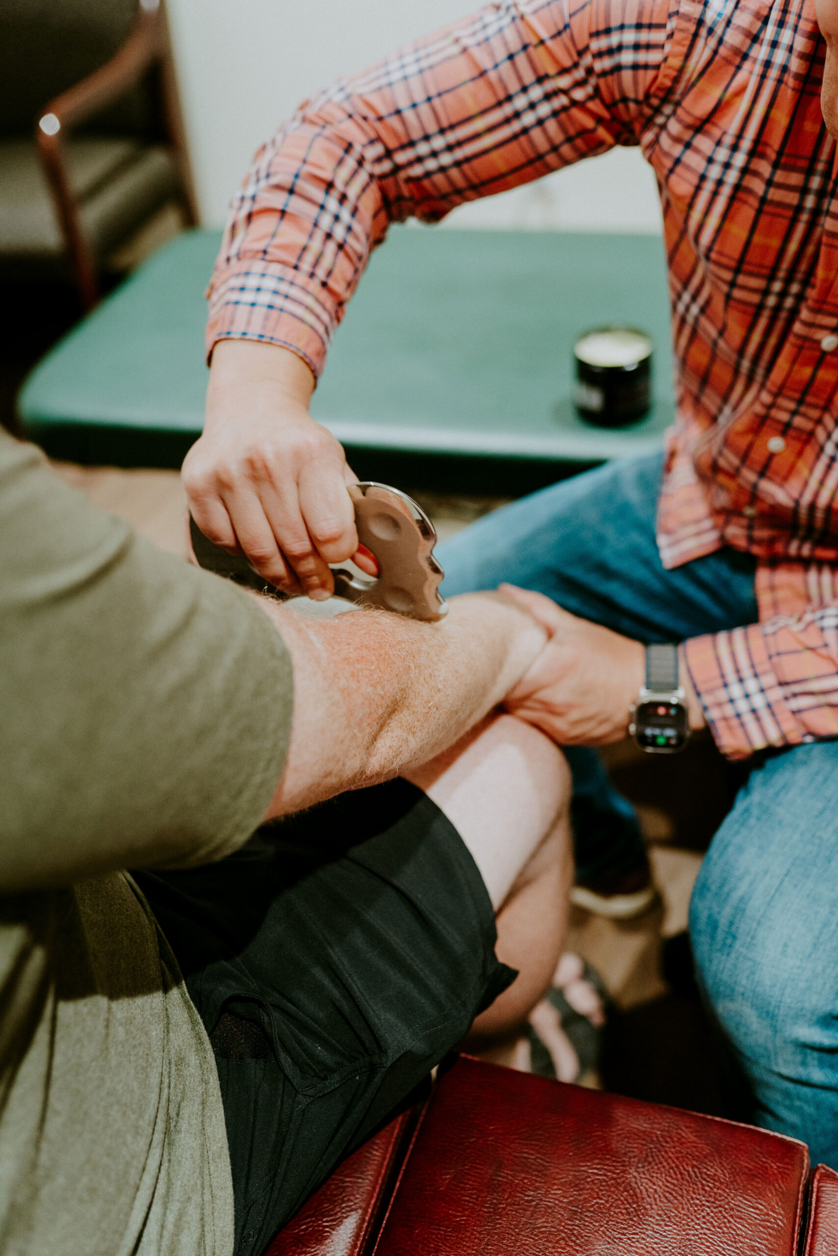 IASTM applied to a patient’s forearm at Windy Ridge Chiropractic